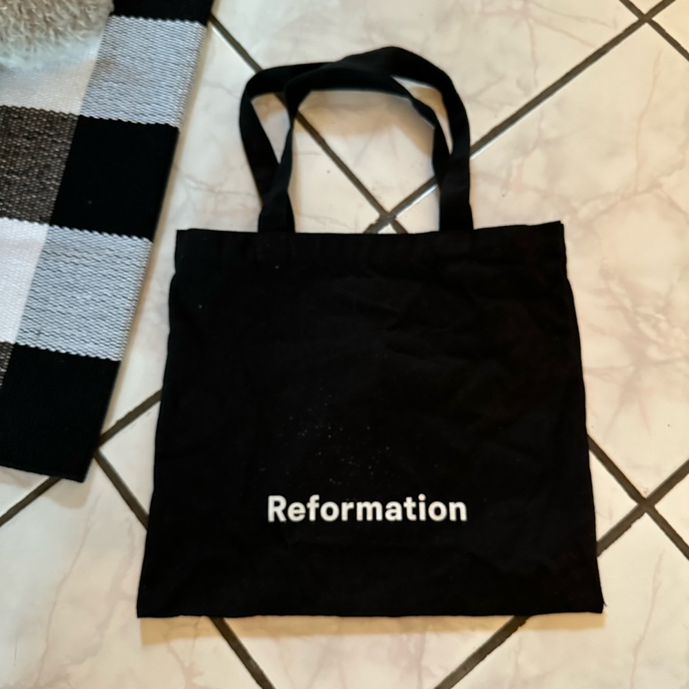 Reformation black tote bag